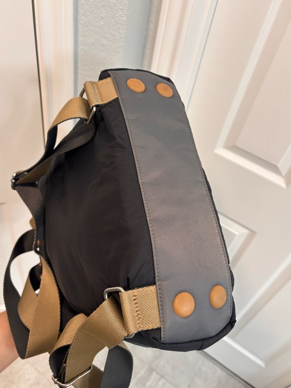 Orla Kiely Quilted Stem Pattern Black Backpack - Picture 4 of 7